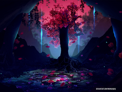 Forest Fountain Dribble art artist artwork branding concept digitalarts forests illustration photomanipulation wallpaper