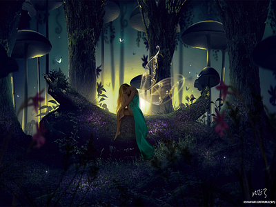 The Last Fairy artwork branding concept design digitalarts fantasy forests illustration photomanipulation wallpaper wallpapers