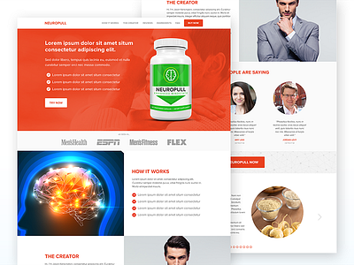 Neuropull cold traffic concept design home homepage lander media buying photoshop pill pills product sales sales design sales letter sales page sales page design site supplement supplements website