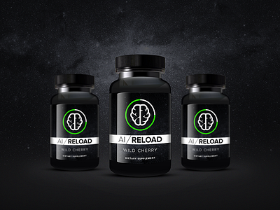 Ai Reload brain branding capsule concept gamer gaming label mental mind nootropic packaging photoshop pill pills product product packaging sales supplement video game video games