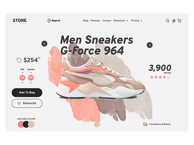 E-commerce Shoe Page figma graphic design shoe ui design ux