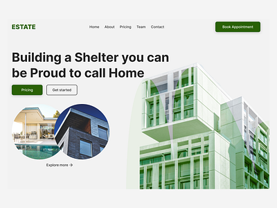 Real Estate Landing Page branding graphic design ui