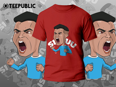 CR7 T-SHIRT back to school caricature cr7 cristiano football game graphic design illustration kids siuuu soccer player