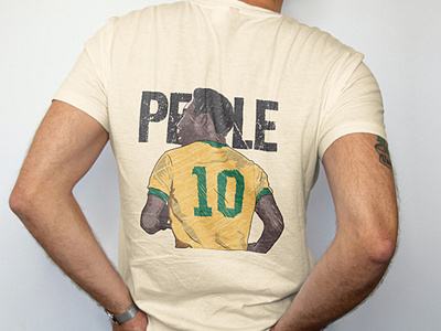 illustration of Pele back to school brazil brazilian football illustration kids pele soccer soocer player the best player world cup