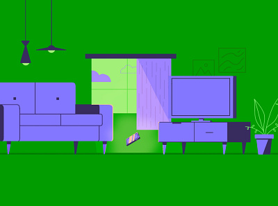 Living Room design illustration livingroom triad