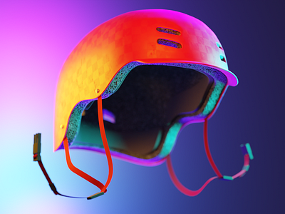 0001 - Keep Pushing Series - 0005 - Divine Protection 3d 3dillustration abrstract abstract animation blender branding color cycles design helmet illustration logo motion design motion graphics render skateboard ui ux vector