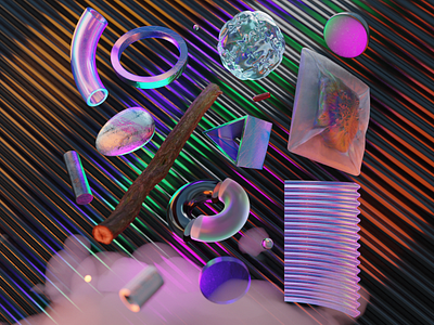 0010 - Forms & Shapes - 0006 3d 3dillustration abstract animation artdirection blender blender3d branding colourful composition cycles design grunge illustration logo minimal motion design motion graphics render ux