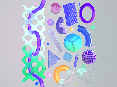 0020 - Forms & Shapes - 0001 3d 3dillustration abstract animation artdirection blender branding cycles design graphicdesign illustration logo motion design motion graphics render ui