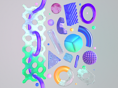 0020 - Forms & Shapes - 0001 3d 3dillustration abstract animation artdirection blender branding cycles design graphicdesign illustration logo motion design motion graphics render ui