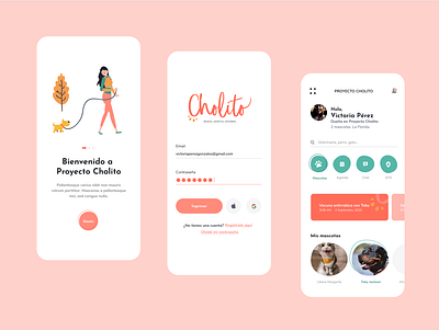 Proyecto Cholito animal app ui ux pet