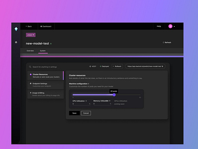 Machine Learning Deployment Dashboard