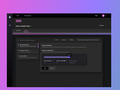 Machine Learning Deployment Dashboard