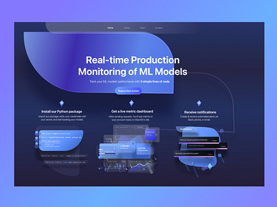 Machine Learning Platform Landing Page - Closeup