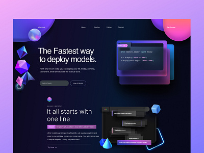 Machine Learning Deployment Platform Landing Page - 1