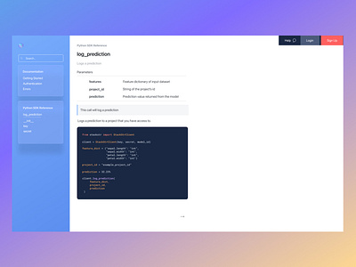 Documentation Page - Python SDK Reference