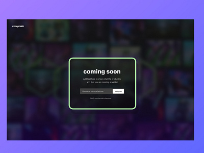 Coming Soon Landing Page