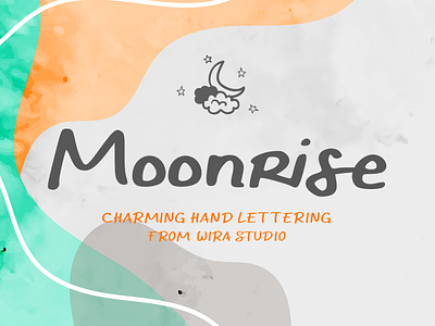 Moonrise Hand Lettering Font charming chic display font handlettering modern