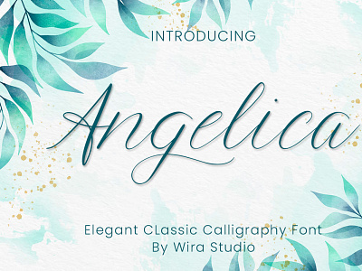 Angelica - Script Font branding calligraphy chic elegant feminine font logo font modern script wedding