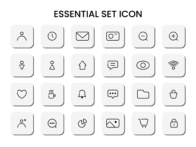 Essential Icon Set Line Art icon