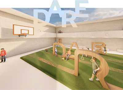 DARE Playground Installation by Rachael Brown cad modelling