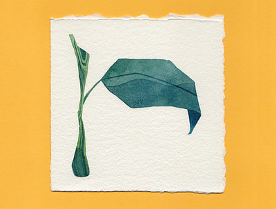 Letter P blue color design green illustration leaf leaves painting paper plant plant illustration traditional art type art typography watercolor watercolor art watercolor painting