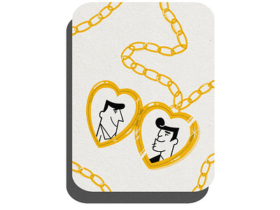 12. Honey couple design digital draw drawing gay heart honey illustration locket men photoshop