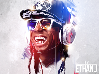 Paint & Illustrate - Lil Wayne beats collection design digital painting graphic design hip hop illustrate illustration lil wayne music