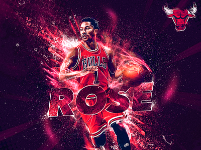 Derrick Rose - NBA Artwork basketball bulls chicago bulls derrick rose nba social media sport