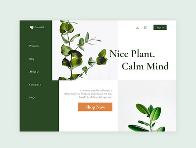 Daily UI - 003 Landing Page dailyui landingpage plant ui ux