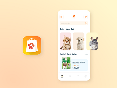 Daily UI - 005 App Icon dailyui design icon orange pet ui ux