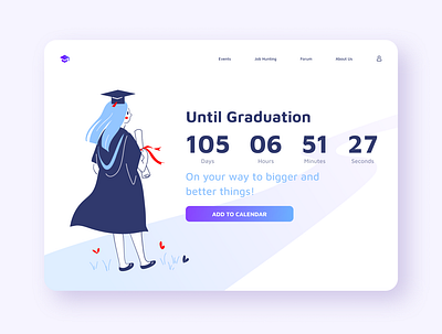 Daily UI - 014 Countdown blue countdown dailyui dailyui014 design illustration ui ux vector