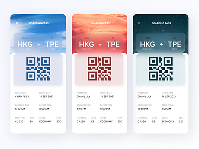 Daily UI - 024 Boarding Pass app blue boarding pass daily 100 challenge dailyui dailyui024 dailyuichallenge design flight orange plane ui ux