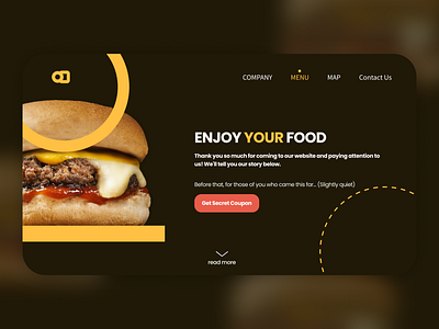 Daily UI 003 landing page design food landing ui web