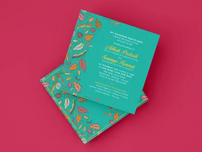 Wedding invitation acrylic chennai design graphic design hand painted handmade identity design indian indian art kalamkari paisley pattern tamil tamilnadu traditional vector webdesign wedding wedding card wedding invitation