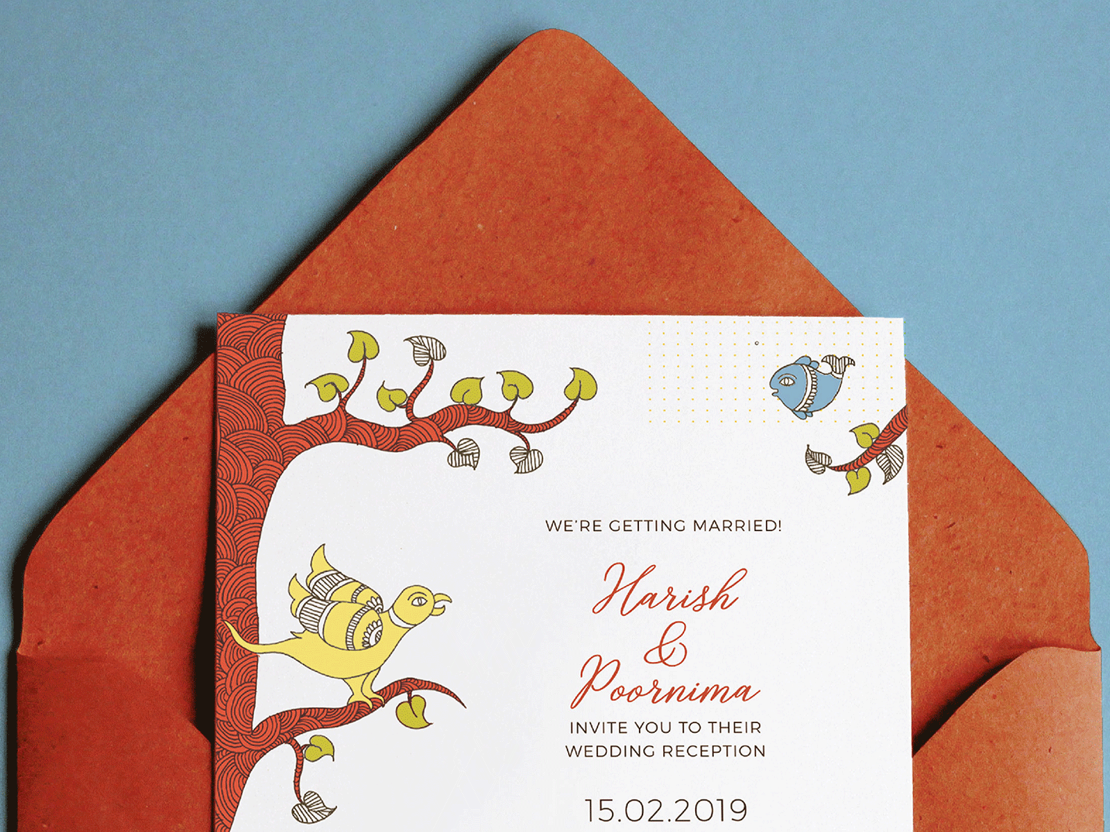 Kalamkari wedding invitation