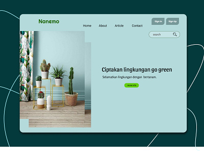 Nanemo - Plant Landing Page landingpage uidesign web webdesign