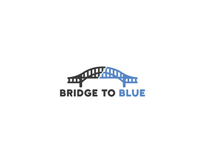 Bridge to blue graphic design logo