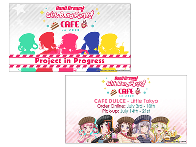 Bang Dream Cafe Banners advertising branding call to action social media web ad