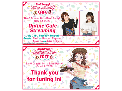 Bang Dream Cafe Zoom advertising branding call to action layout layout design social media web ad web banner