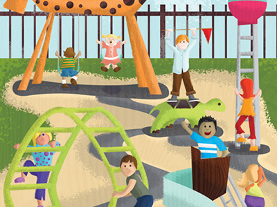 Playful City - Lilla Rogers Playground Theme climb fun grass kids lilla rogers park playground playing sand slide swings yelling