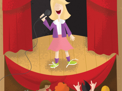Illustration Friday - Voice audience illustration friday sing singer singing stage voice