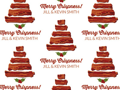 Merry Crispness bacon christmas crispy holly holly berries holly berry tree