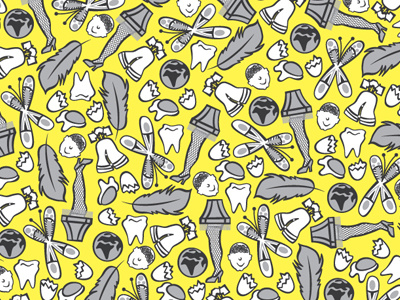 Illustration Friday - Fragile butterfly eggs feather gray leg lamp liberty bell my mind teeth white yellow