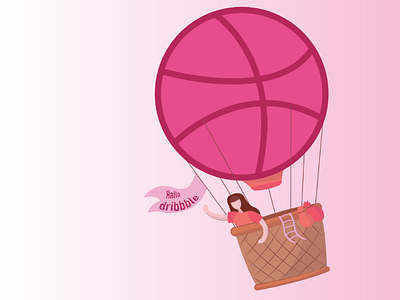 Hallo dribbble designer illustrator balloon