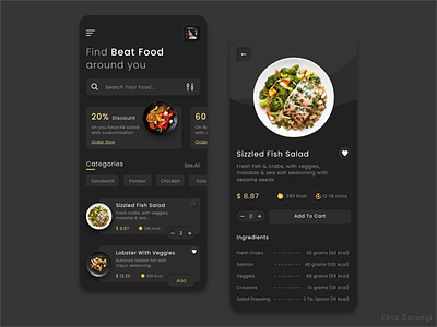 Food-App (UI) app branding design illustration logo ui uiuxdesign ux website website design