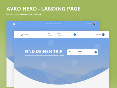 Avro Hero - Landing page design landing page design ui ui ux ux