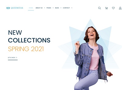 Queenstar design ecommerce ecommerce design fashion design landing page design online shop online store ui ui ux ux