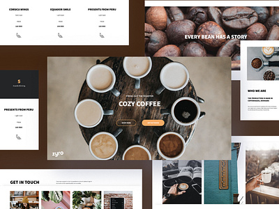 Cozy Coffee Website Design branding business coffee coffee shop design homepage minimal ui ux website builder website design