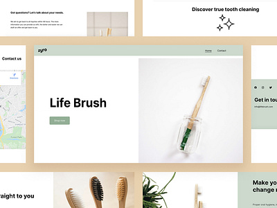 Life Brush Website Design branding business design elegant homepage minimal ui ux website website builder website design zyro