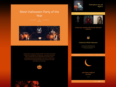 Halloween Party Website Design branding design designs development event halloween halloween party home page homepage homepagedesign landing page minimal minimalist design minimalistic ui web design webdesign website website builder website design